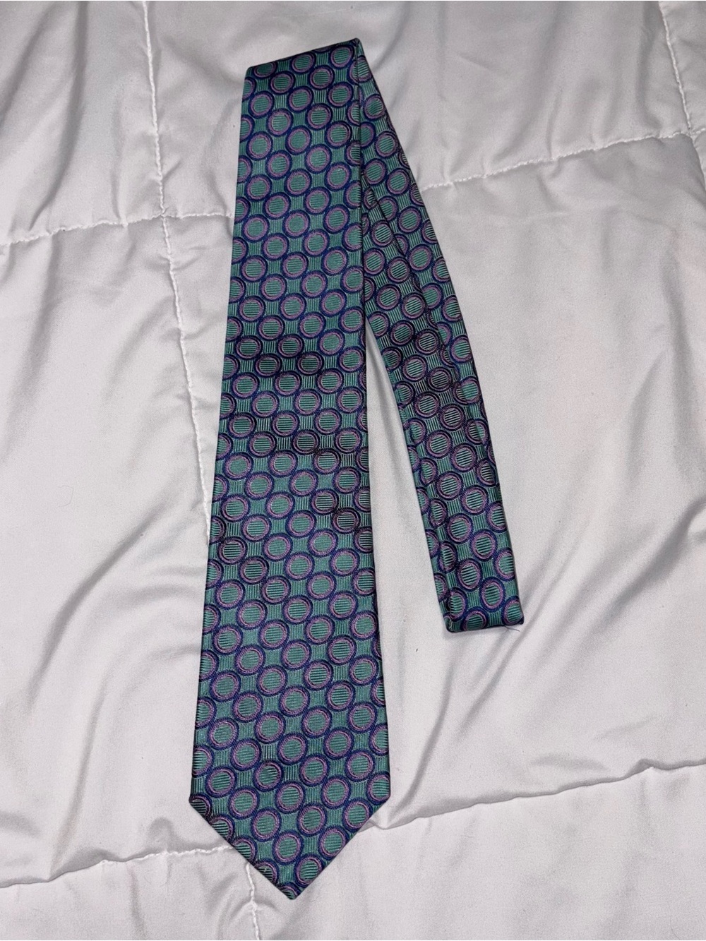 TURNBULL & ASSER For Neiman Marcus Graphic Silk Tie